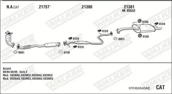 WALKER HYH04540AB