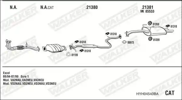 WALKER HYH04540BA