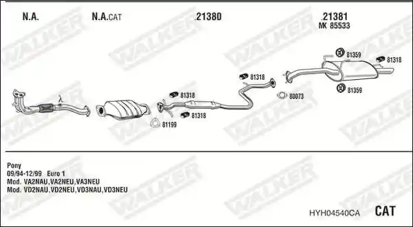WALKER HYH04540CA