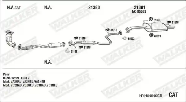WALKER HYH04540CB