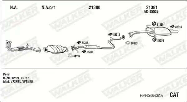 WALKER HYH04543CA