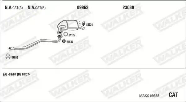 WALKER MAK016688 WALKER MAK016688
