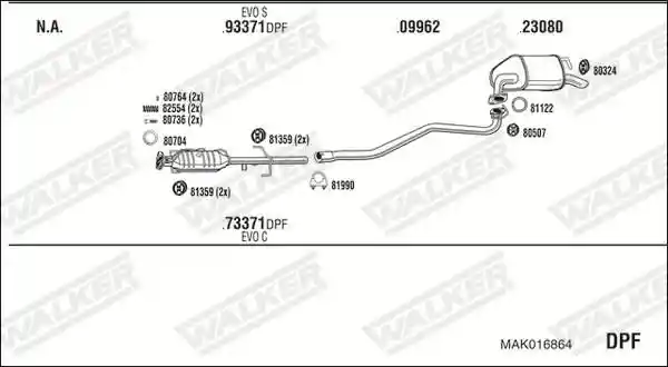 WALKER MAK016864 WALKER MAK016864
