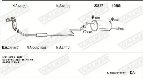 WALKER MAK023397AD