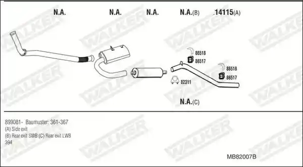WALKER MB82007B