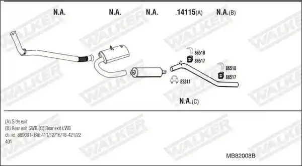 WALKER MB82008B