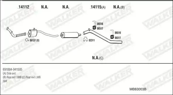 WALKER MB83003B