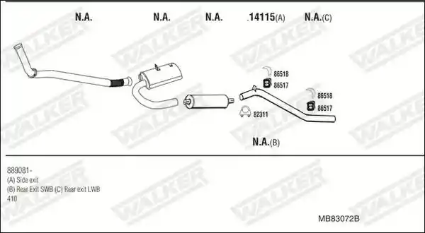 WALKER MB83072B