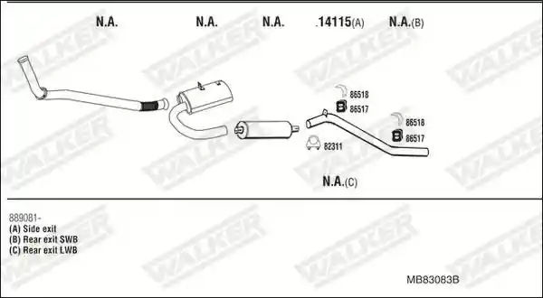 WALKER MB83083B