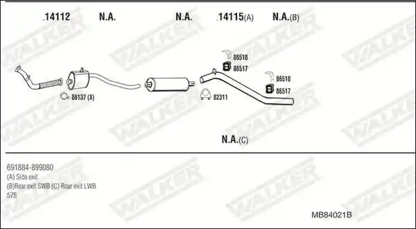 WALKER MB84021B