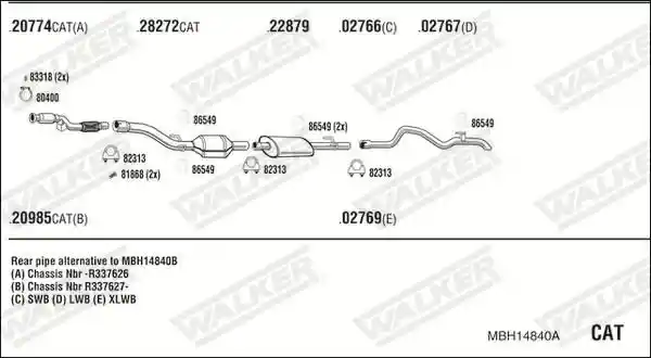 WALKER MBH14840A