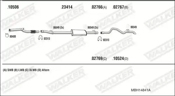 WALKER MBH14841A