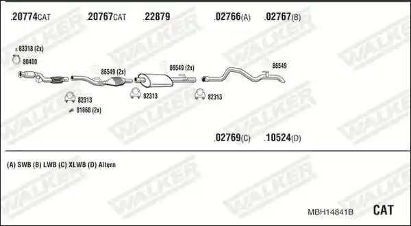 WALKER MBH14841B