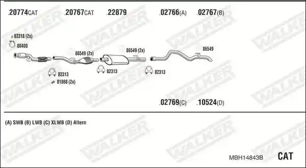 WALKER MBH14843B