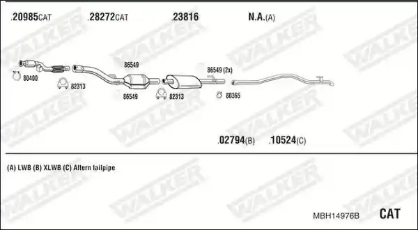 WALKER MBH14976B