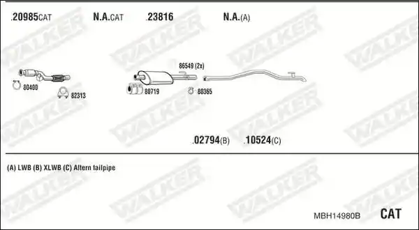 WALKER MBH14980B