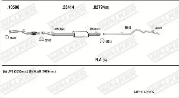 WALKER MBH14981A