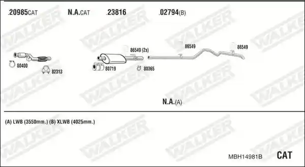 WALKER MBH14981B