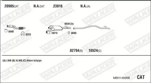 WALKER MBH14996B