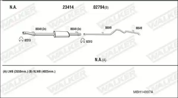WALKER MBH14997A