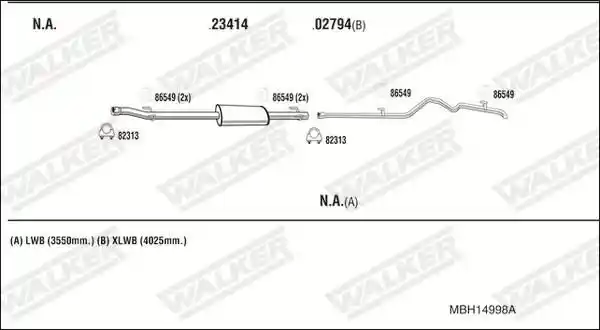 WALKER MBH14998A