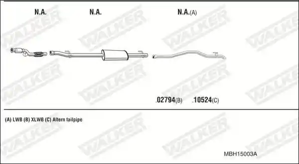 WALKER MBH15003A