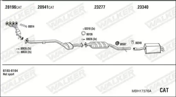WALKER MBH17376A