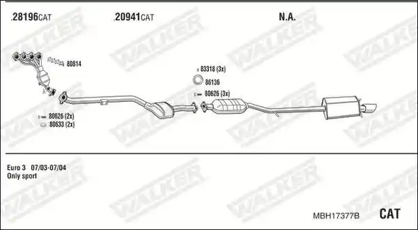 WALKER MBH17377B