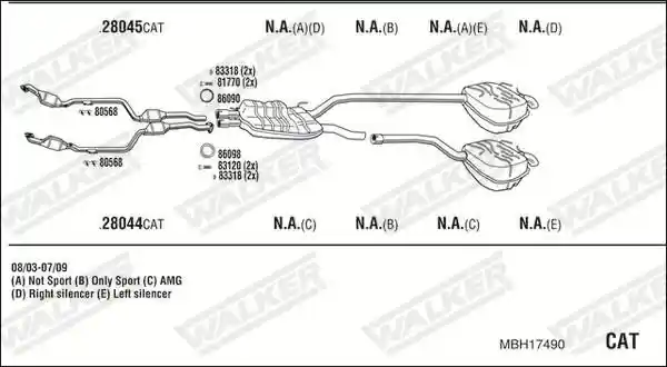 WALKER MBH17490