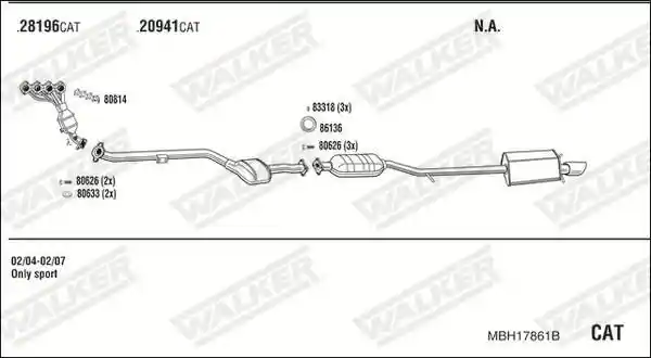 WALKER MBH17861B