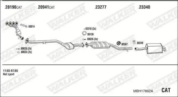 WALKER MBH17862A