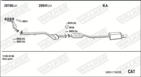 WALKER MBH17862B