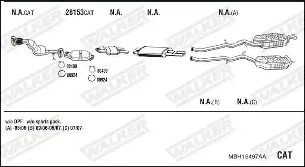 WALKER MBH19497AA