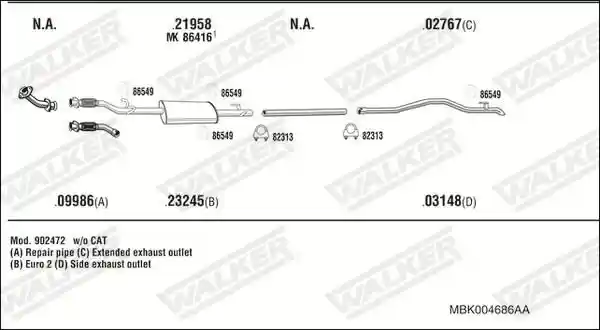 WALKER MBK004686AA