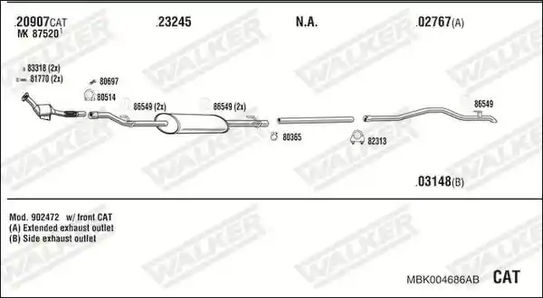 WALKER MBK004686AB