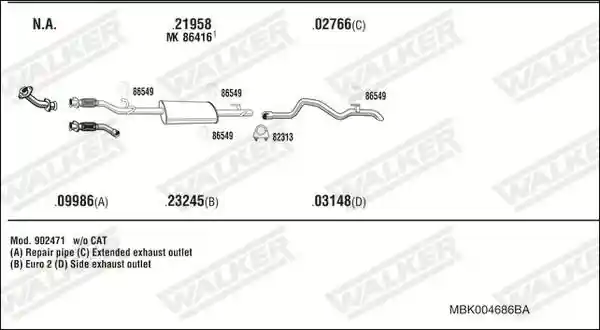 WALKER MBK004686BA