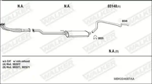 WALKER MBK004687AA