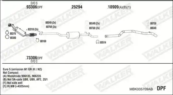 WALKER MBK005709AB