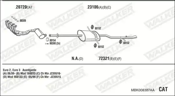 WALKER MBK008387AA