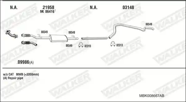 WALKER MBK008667AB