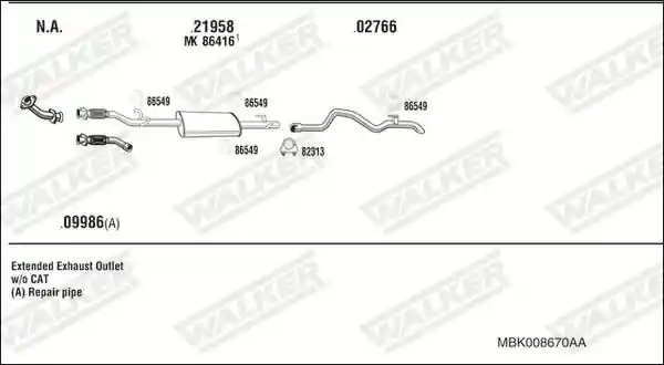 WALKER MBK008670AA