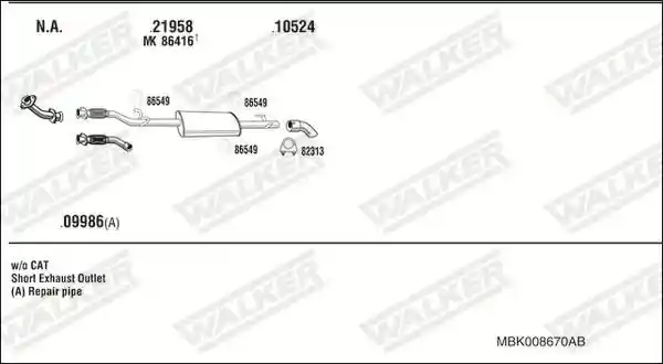 WALKER MBK008670AB
