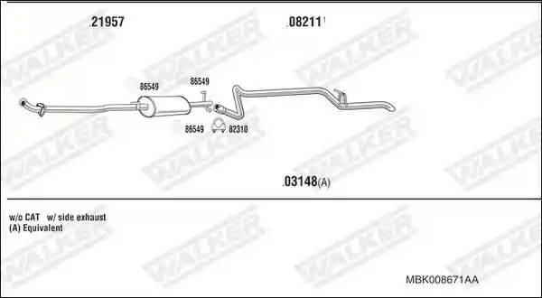 WALKER MBK008671AA