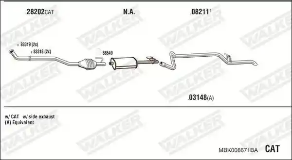 WALKER MBK008671BA