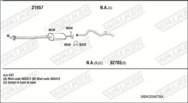 WALKER MBK008678A