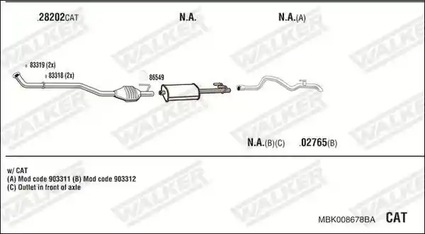 WALKER MBK008678BA