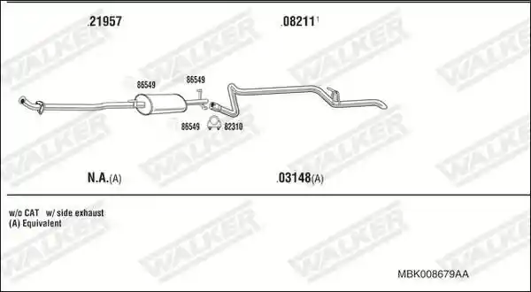 WALKER MBK008679AA