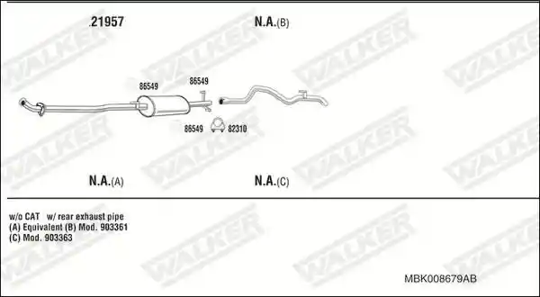 WALKER MBK008679AB