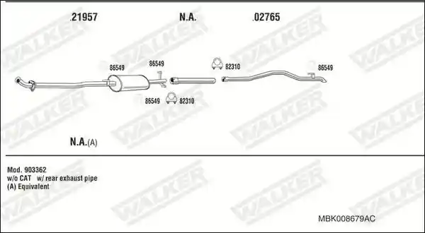 WALKER MBK008679AC