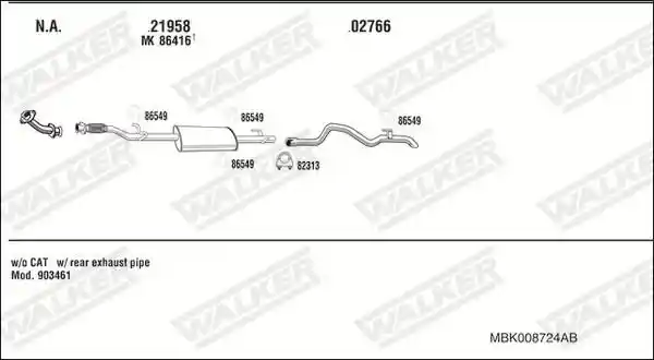 WALKER MBK008724AB